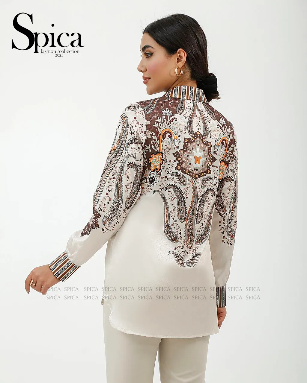 شومیز با طرح بته جقه ای ایرانی اصیل