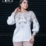 شومیز جلو بسته طرح بته جقه ای عمده