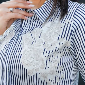 شومیز چاپی دی ام سی جلو دکمه