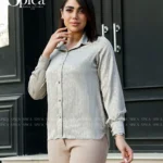 شومیز جلو دکمه عمده