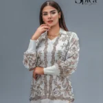 شومیز جلو بسته طرح دار عمده